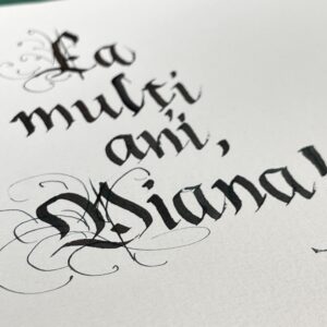 Felicitare caligrafică video